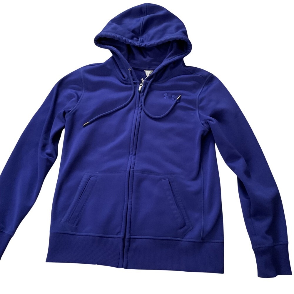 Under Armour Purple Zip Up Hoodie Fleece Lined Women's medium